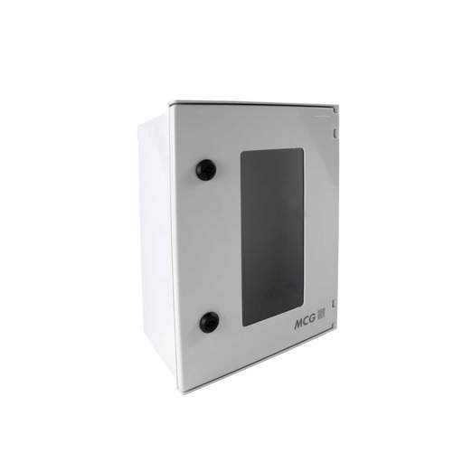 MCG 400mm x 300mm x 200mm GRP Enclosure Glazed Door Grey IP66
