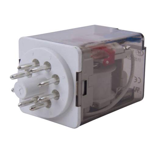MCG 8 Pin 12V DC 10A 2 Pole Changeover Plug In Relay