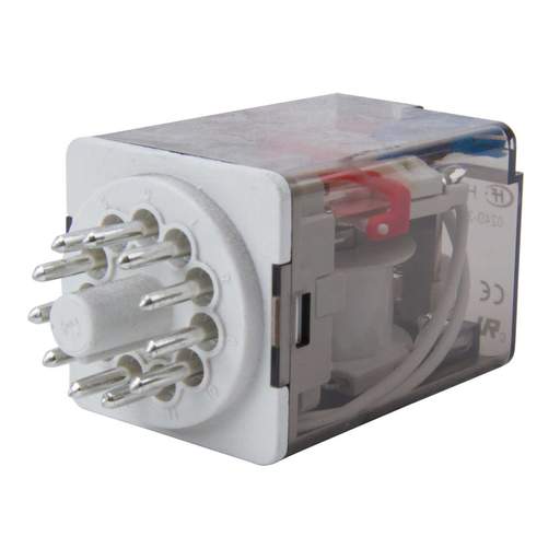 MCG 11 Pin 24V DC 10A 3 Pole Changeover Plug In Relay