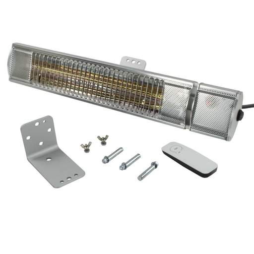Levante 1.5kW Quartz Heater with Remote Silver