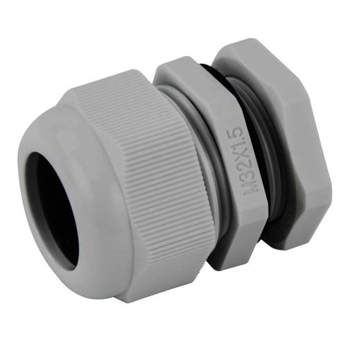 MCG 32mm IP68 Long Thread Wide Compression Gland with Locknut Grey (Pack of 10)