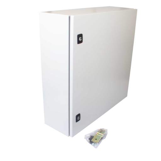 MCG 600mm x 600mm x 200mm Sheet Steel Enclosure complete with Metal Mounting Plate and Hinged Lockable Door IP65
