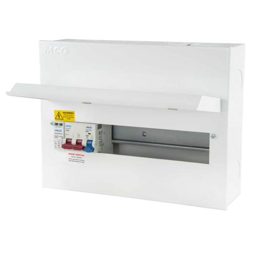 MCG 10 Way 100A Isolator Incomer Metal Clad Consumer Unit Pre-Wired SPD