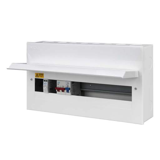 MCG 16 Way 100A Isolator Incomer Metal Clad Consumer Unit Pre-Wired SPD