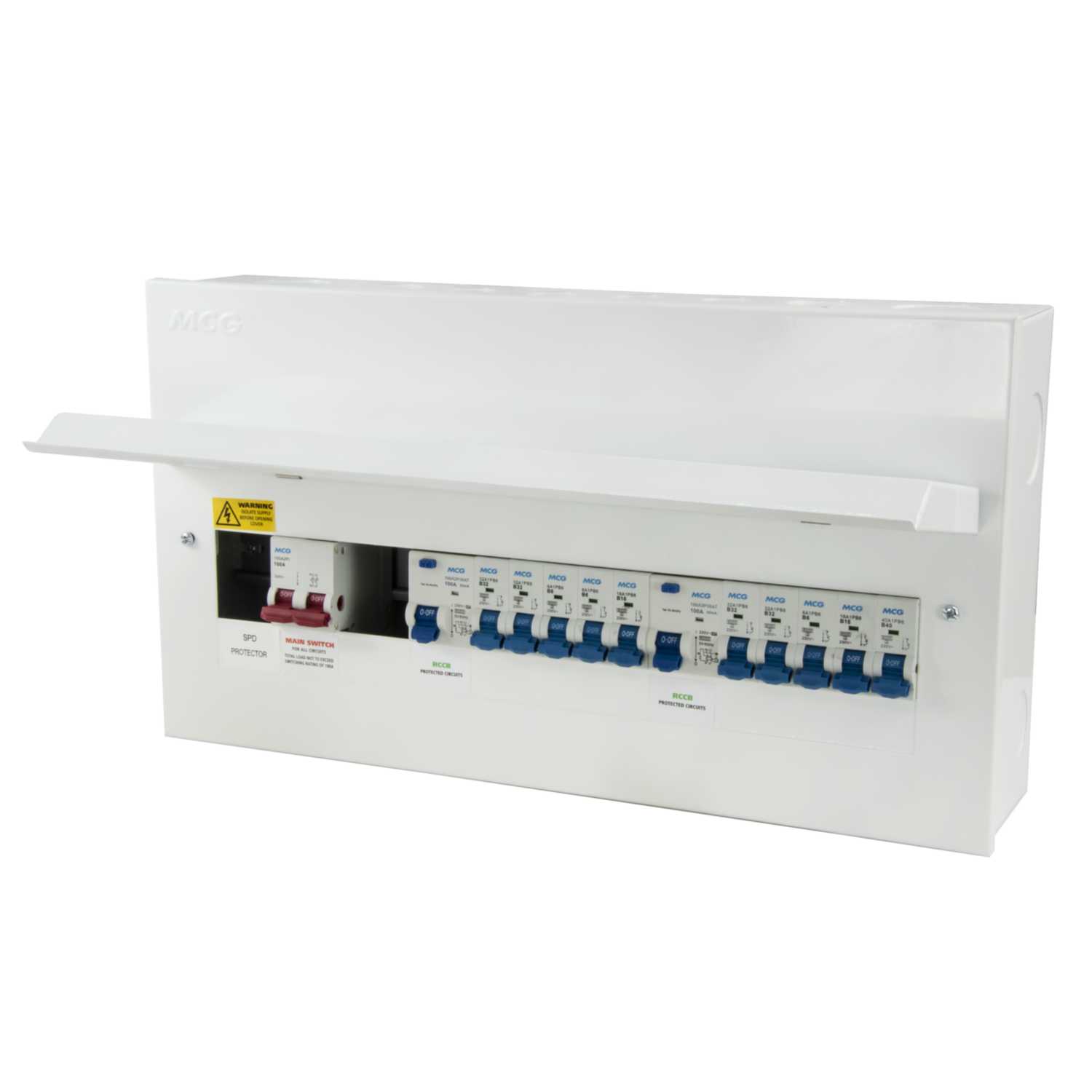 Live Electrical 100 A 14 Nutzbare Wege, Metallverkleidete
