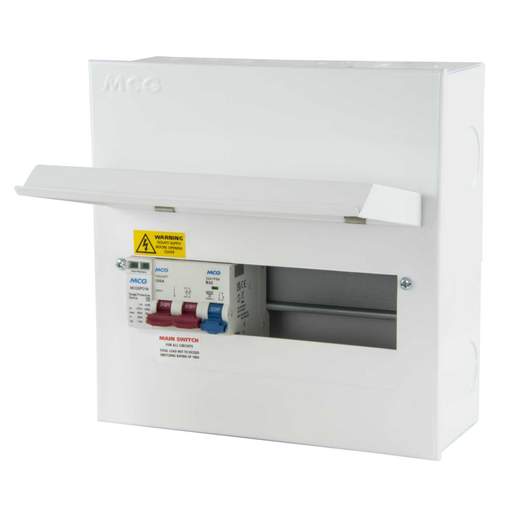 MCG 6 Way 100A Isolator Incomer Metal Clad Consumer Unit Pre-Wired SPD