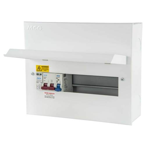 MCG 8 Way 100A Isolator Incomer Metal Clad Consumer Unit Pre-Wired SPD