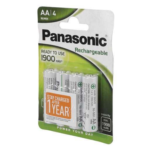 Panasonic 1900mAh AA Rechargeable Battery 4 Pack