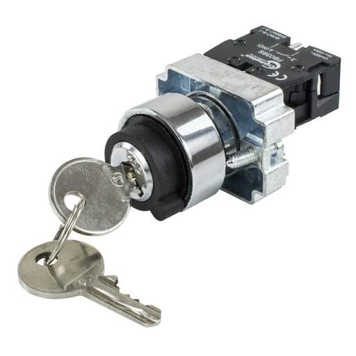 Crompton 2 Position Latching Switch Key Operated 1 x 90 Degree 1 NO Contact