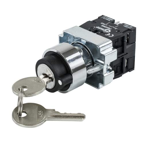Crompton 3 Position Latching Switch Key Operated 2 x 90 Degree 2 NO Contact