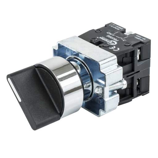 Crompton 3 Position Latching Selector Switch 2 x 60 Degree 2 NO Contact
