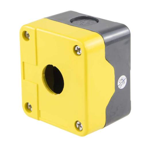 Crompton 1 Way Plastic Empty Pushbutton Station Yellow / Grey IP65