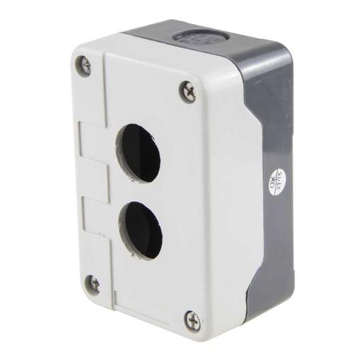 Crompton 2 Way Plastic Empty Pushbutton Station Grey IP65