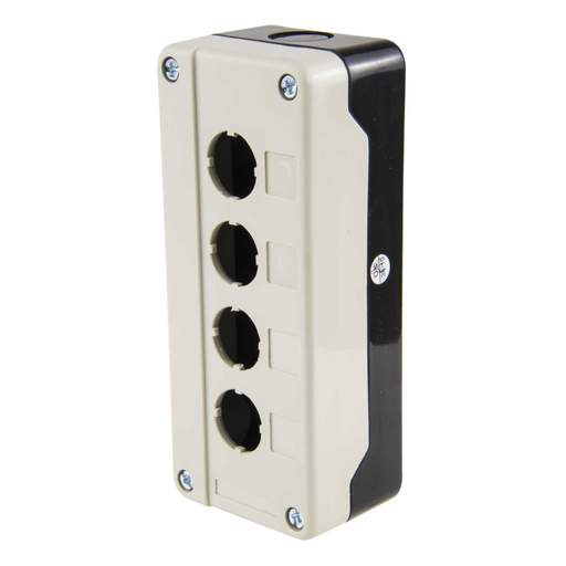 Crompton 4 Way Plastic Empty Pushbutton Station Grey IP65