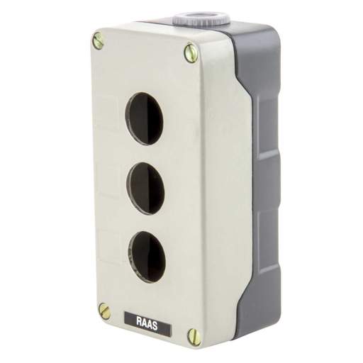 MCG 3 Way Die-Cast Empty Pushbutton Station Grey IP65