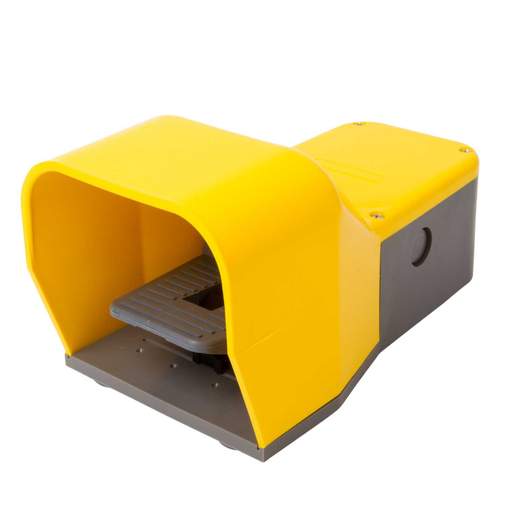 MCG Double Insulated Single Pedal Full Cowl Footswitch fitted with a 1NO/1NC Snap Action Contact Block Fitted