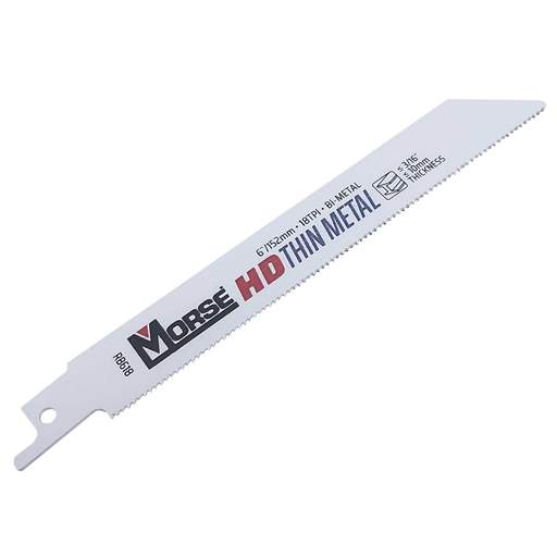 Morse 152mm HD Thin Metal 18TPI Reciprocating Blade (Pack of 5)