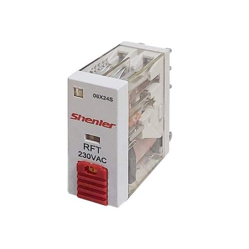 Shenler 8 Pin 230V AC 8A 2 Pole Miniature Changeover Plug In Relay