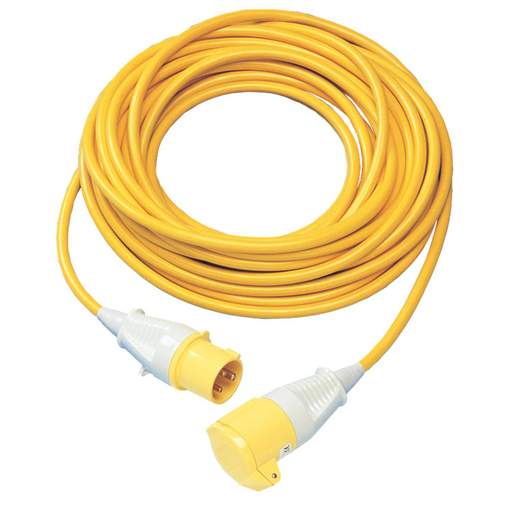 MCG 16A 14m 1.5mm 110V Yellow Site Extension Lead
