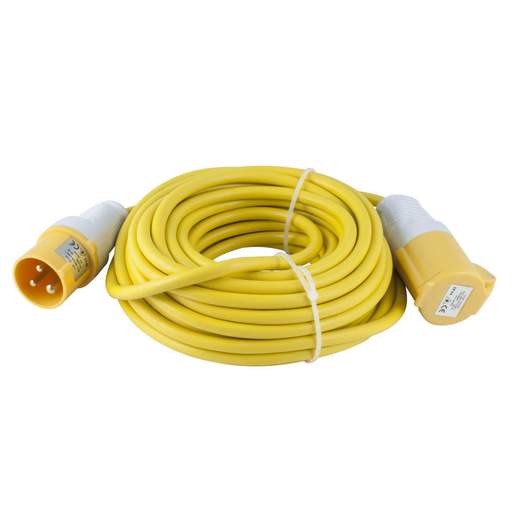 MCG 16A 14m 2.5mm 110V Yellow Site Extension Lead
