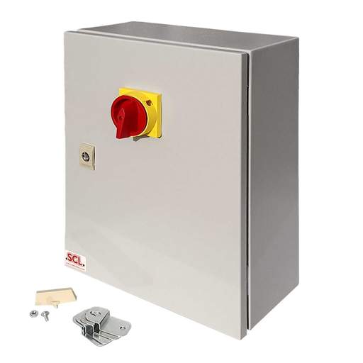 MCG 125A TP+N Switch Fuse with 2 Position Handle in a Metal Enclosure