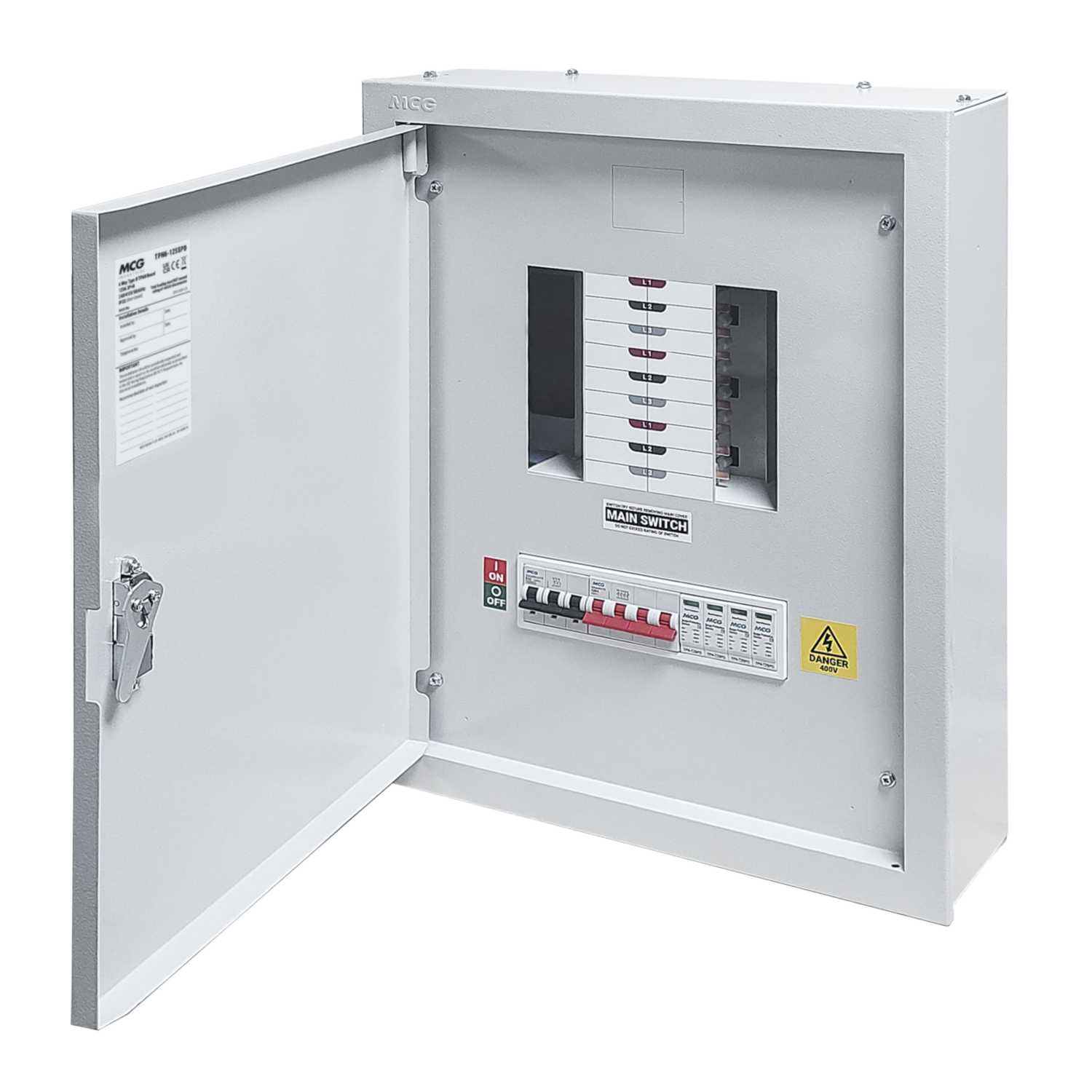 MCG 6 Way TP+N Type B Distribution Board c/w 125A Incomer and Type