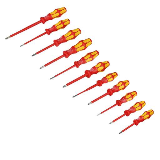 Wera 11 Piece Kraftform 2go 100 VDE Screwdriver Set