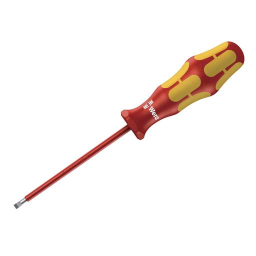 Wera 4mm x 100mm Slotted Kraftform Plus Series 100 VDE Screwdriver