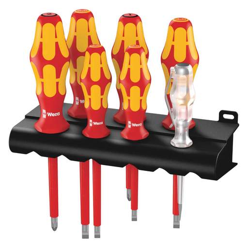 Wera 7 Piece Kraftform Plus Series 100 VDE Screwdriver Set