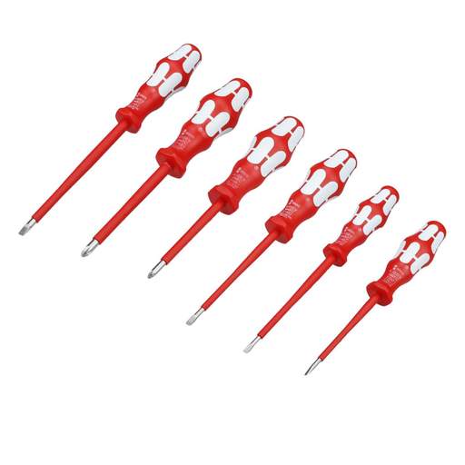 Wera 6 Piece Kraftform Stainless VDE Screwdriver Set
