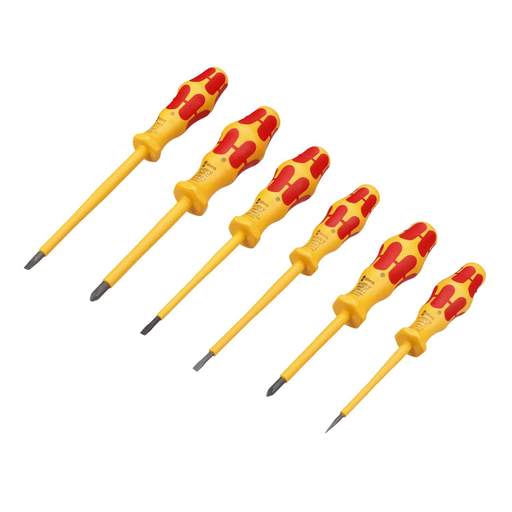 Wera 6 Piece Kraftform Series 1000 VDE Screwdriver Set