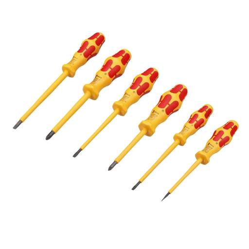 Wera 6 Piece Kraftform Series 1000 VDE Screwdriver Set