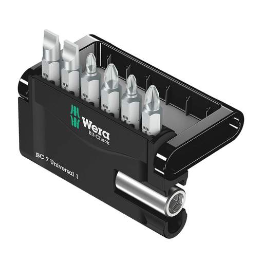 Wera 7 Piece Bit-Check Universal Screwdriver Bit Set