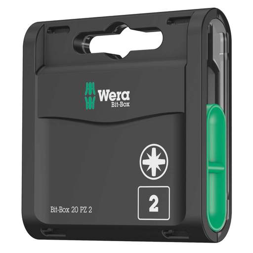 Wera 20 Piece Bit-Box PZ2 Screwdriver Bits