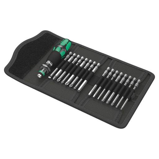 Wera 17 Piece Kraftform Kompakt 60 Screwdriver Bit Set
