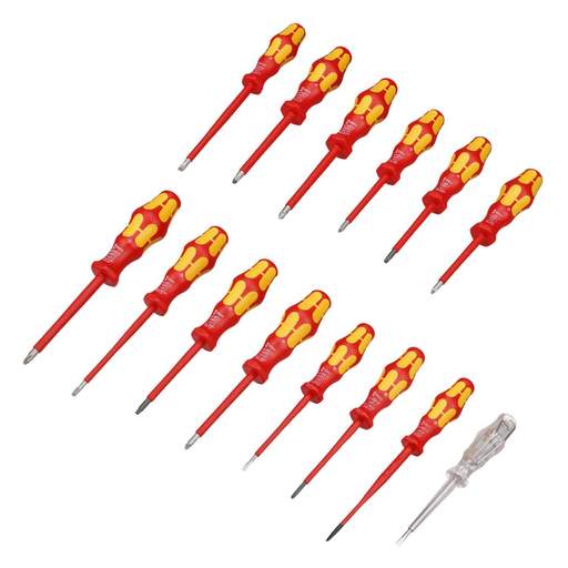 Wera 14 Piece Kraftform Big Pack 100 VDE Screwdriver Set