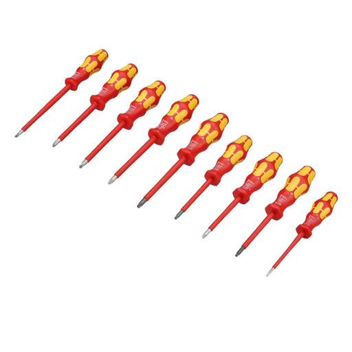 9 Piece Kraftform Plus Series 100 VDE Screwdriver Set