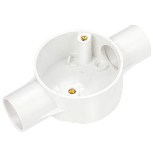 Centaur 25mm PVC Conduit Through Box White (Sold in 1's)