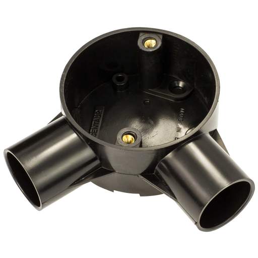 Centaur 25mm PVC Conduit Angle Box Black (Sold in 1's)