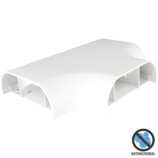 Centaur Antimicrobial Radius Dado Trunking Flat Tee White for ACD 3 (Sold in 1's)