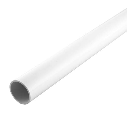 Centaur 38mm PVC Round Conduit Heavy Gauge White (3m Length)