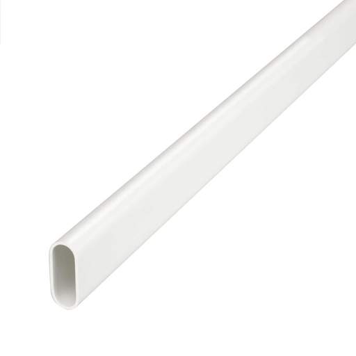 Centaur 38mm PVC Oval Conduit White (3m Length)