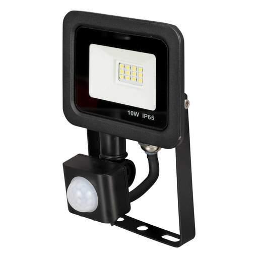 Challenger 10W LED Mini Floodlight with PIR Black 4000K
