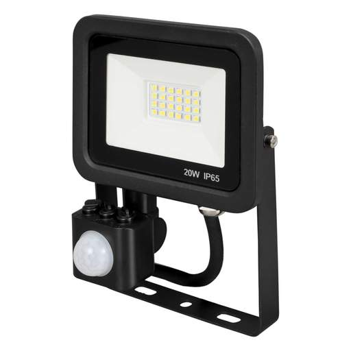Challenger 20W LED Mini Floodlight with PIR Black 4000K