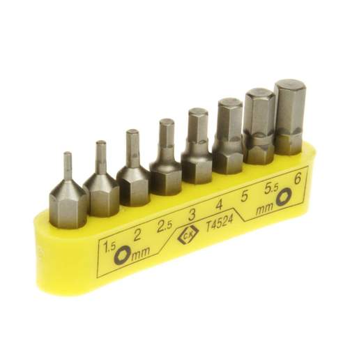 CK Hexagon Screwdriver Bit Clips 8 Piece Set