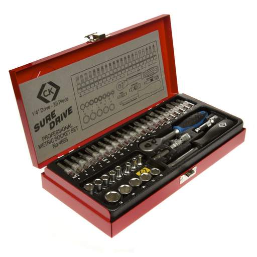 CK 39 Piece ¼" Drive Metric Socket Set