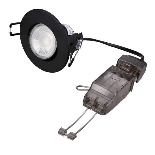 Collingwood H4 Lite 4.3W LED Fire Rated Adjustable Downlight Matt Black 4000K