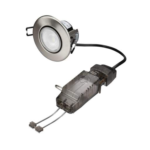 Collingwood H4 Lite 4.3W LED Fire Rated Adjustable Downlight Brushed Steel 4000K