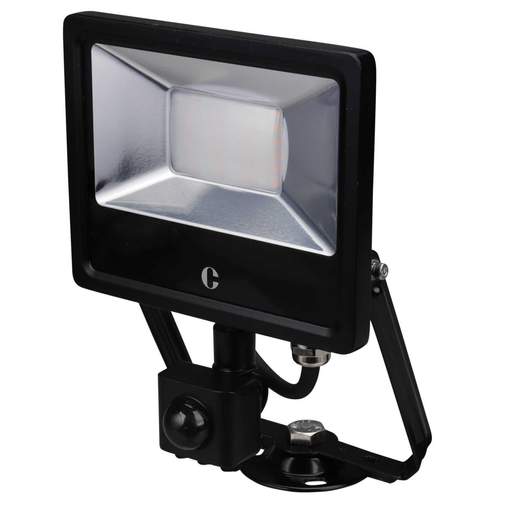 Collingwood 20W LED Tri-Colour Floodlight with PIR Black