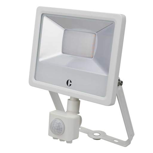 Collingwood 20W LED Tri-Colour Floodlight with PIR White